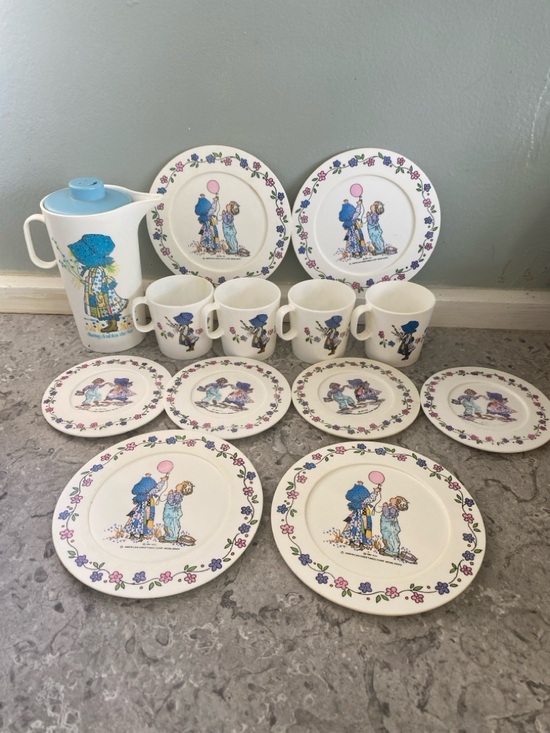Holly Hobbie Other - Holly Hobbie Blue & White plastic Tea Set